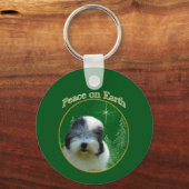 Porte-clés Vieux anglais Sheepdog Peace (Recto)