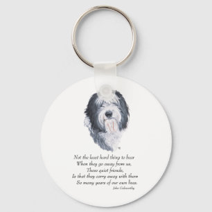 Porte-clés Vieux chien de berger anglais Rainbow Bridge