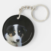 Porte-clés Vieux chiot de border collie de 12 semaines (Dos)