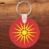 Porte-clés vieux drapeau de la macédoine (Recto)