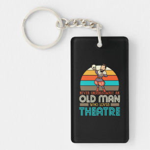 Porte-clés Vieux Homme qui aime le théâtre