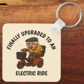 Porte-clés Vieux homme sur scooter (Verso)