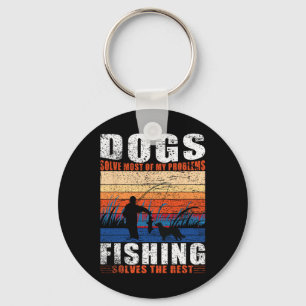Porte-clés Vieux pêcheur chiens de papa