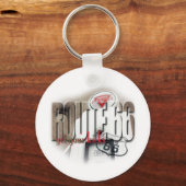 Porte-clés Vieux Pompe à gaz - Route 66 (Recto)