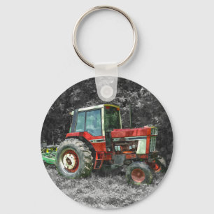 Porte-clés Vieux tracteur international Painterly
