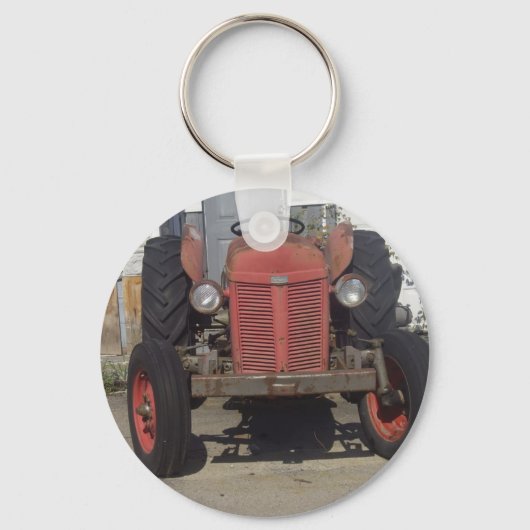 Porte-clés Vieux Tracteur rouge (Recto)