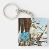 Porte-clés Viking Cat Blue Dragon code QR (Devant)