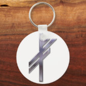 Porte-clés Viking Rune-luck-silver (Recto)