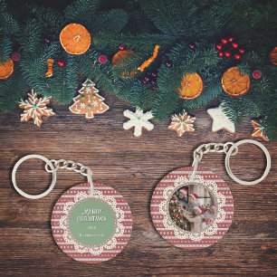 Porte-clés Vilain Noël Chic rouge Circle