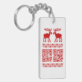 Porte-clés Vilain Sweater QR Code Bonne année! (Devant gauche)