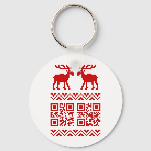 Porte-clés Vilain Sweater QR Code Bonne année! (Recto)