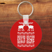 Porte-clés Vilain Sweater QR Code Bonne année! (Recto)