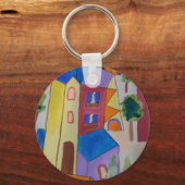 Porte-clés Village d'été Abstrait (Recto)