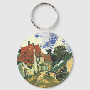 Porte-clés Village Street à Auvers par Vincent van Gogh