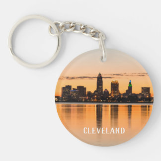 Porte-clés Ville de Cleveland Ohio coucher de soleil paysage
