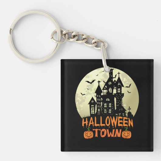 Porte-clés Ville d'Halloween (Devant)