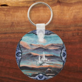 Porte-clés Ville lumière future (Recto)