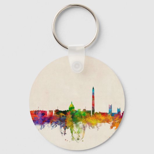 Porte-clés Ville Skyline de Washington DC (Recto)