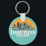 Porte-clés Ville Vintage de Buenos Aires Skyline Cityscape Ar<br><div class="desc">Design urbain vintage et rétro avec une belle skyline, attraction touristique et art urbain. gratte-ciel Cool et silhouette de construction merchandises pour touristes et voyageurs. Parfait comme souvenir à rapporter lors d'un voyage dans le monde. Enregistrez la mémoire de votre voyage et de vos vacances en famille et entre amis....</div>