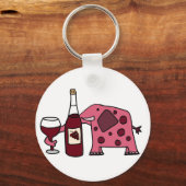 Porte-clés Vin à boire à l'éléphant rose (Recto)
