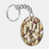 Porte-clés Vin Cork Circle Porte - clé double face! (Devant gauche)