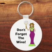 Porte-clés Vin Diva "N'oubliez pas le vin" (Recto)
