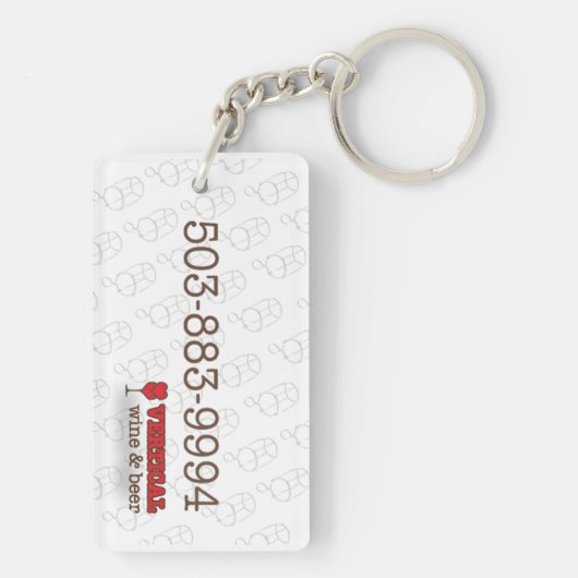 Porte-clés Vin et bière de la verticale | (Dos)