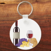 Porte-clés Vin et fromage (Recto)