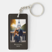 Porte-clés Vin Fromage photo Meilleur papa jamais (Dos)