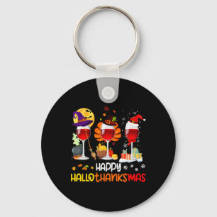 Porte-clés Vin Halloween Thanksgiving Noël Joyeux Hallot
