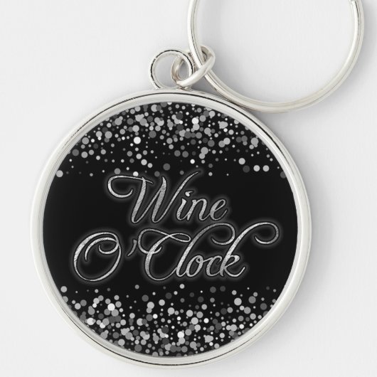 Porte-clés Vin O'Clock Argent Étincelle (Devant)
