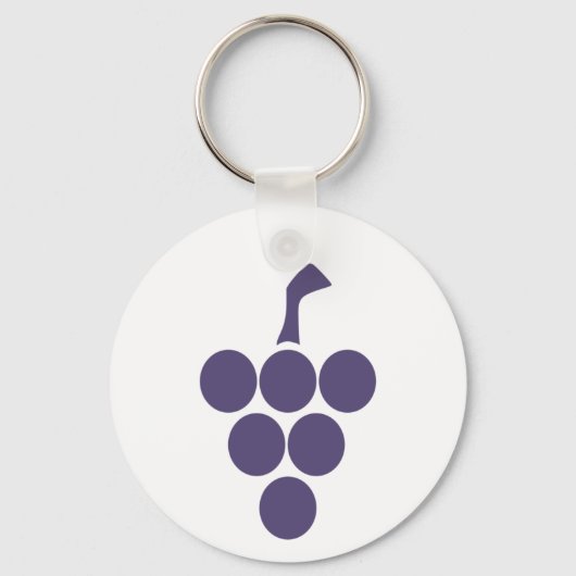 Porte-clés Vin Ou Vin Pour Sommelier De Raisin Et De Grapevin (Recto)