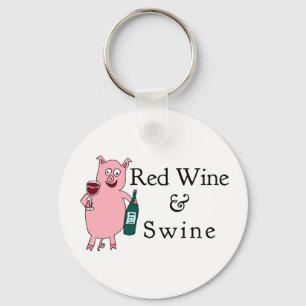 Porte-clés Vin rouge et porc