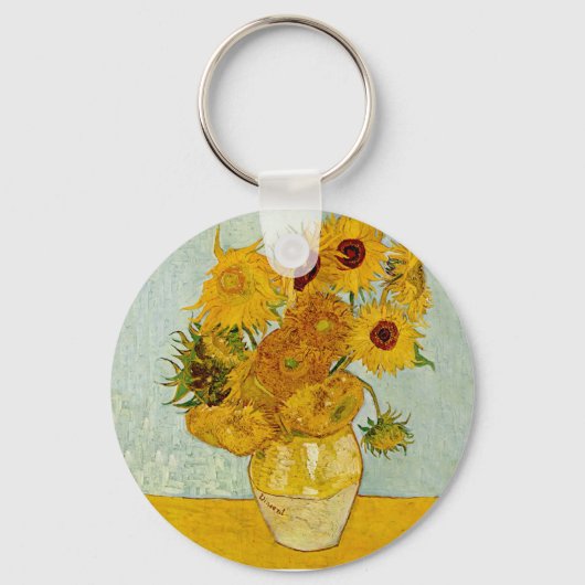 Porte-clés Vincent Van Gogh 12 Tournesols Impressionniste (Recto)