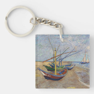 Porte-clés Vincent van Gogh - Bateaux de pêche sur la plage