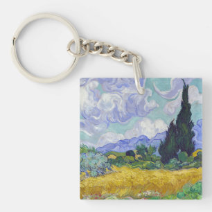 Porte-clés Vincent Van Gogh - Champ de blé avec cyprès
