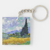 Porte-clés Vincent Van Gogh - Champ de blé avec cyprès (Dos)
