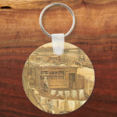 Porte-clés Vincent van Gogh - Cour de charpentier et lessive (Recto)