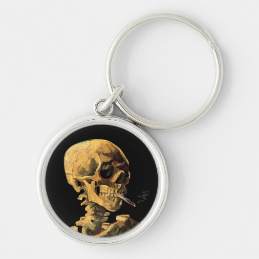 Porte-clés Vincent Van Gogh - Crâne à la cigarette allumée (Devant)