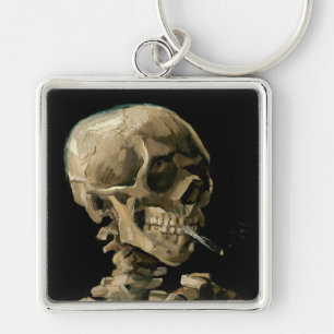 Porte-clés Vincent van Gogh - Crâne avec cigarette allumée