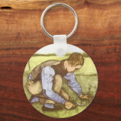 Porte-clés Vincent van Gogh - Garçon coupant de l'herbe à la (Recto)