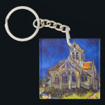 Porte-clés Vincent van Gogh - L'église d'Auvers<br><div class="desc">L'église d'Auvers / l'Eglise à Auvers-sur-oise par Vincent Van Gogh en 1890</div>