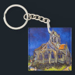 Porte-clés Vincent van Gogh - L'église d'Auvers<br><div class="desc">L'église d'Auvers / l'Eglise à Auvers-sur-oise par Vincent Van Gogh en 1890</div>