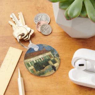 Porte-clés Vincent van Gogh - Maison Blanche à la nuit