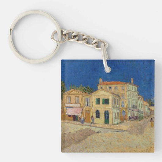 Porte-clés Vincent van Gogh - Maison Jaune / Rue (Devant)