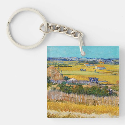 Porte-clés Vincent van Gogh - Moisson à La Crau (Devant)