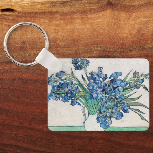 Porte-clés Vincent van Gogh - Nature morte : Vase avec iris (Verso)