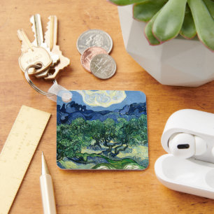 Porte-clés Vincent Van Gogh Oliviers Paysage Montagneux