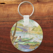 Porte-clés Vincent van Gogh Pêche au printemps, Pont de Clich (Recto)