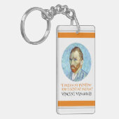 Porte-clés Vincent Van Gogh Portrait avec citation (Devant gauche)